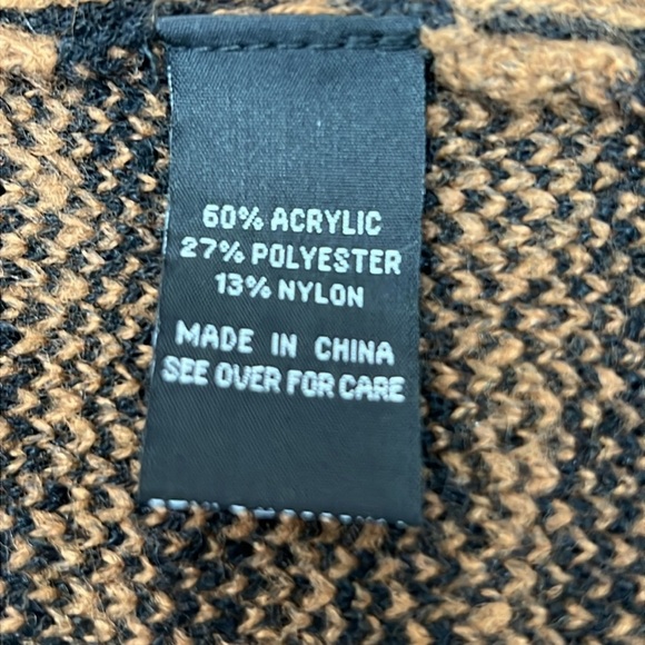 Fortune & Ivy / Stitch Fix Long Cardigan Sz M Brown/Black Animal Print NWOT - Picture 7 of 10